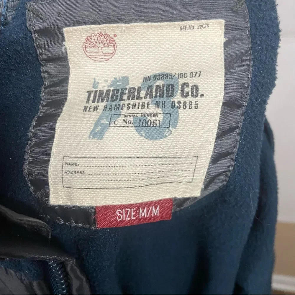 Timberland Blue Full Zip Cold Weather Fleece Jacket
